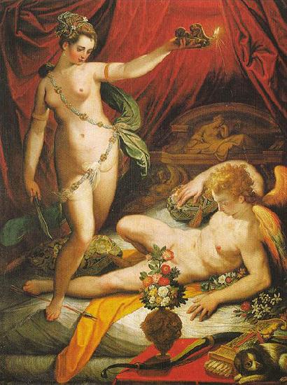 Jacopo Zucchi Amor and Psyche oil painting image